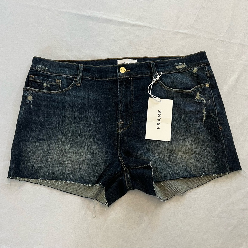 NWT FRAME Women’s “Le Cutoff” Denim Shorts, Size 33